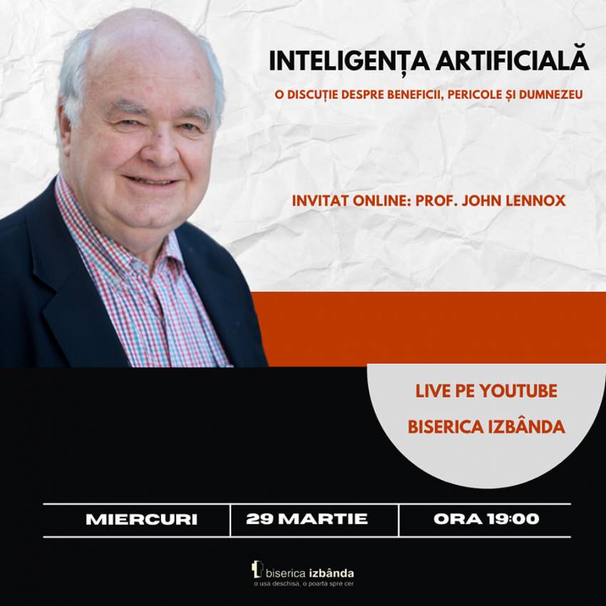 VIDEO LIFE: John Lennox la o discuție pe tema Inteligenței Artificiale la Biserica Izbânda București