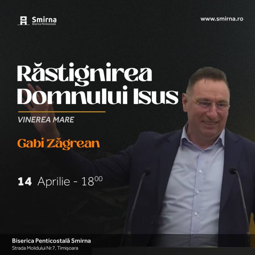 Gabi Zăgrean la Biserica Smirna Timișoara