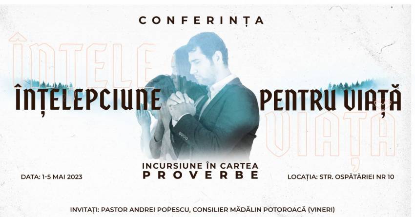 Conferință pentru familii cu Andrei Popescu și Mădălin Potoroacă la Biserica Mănăștur Cluj-Napoca