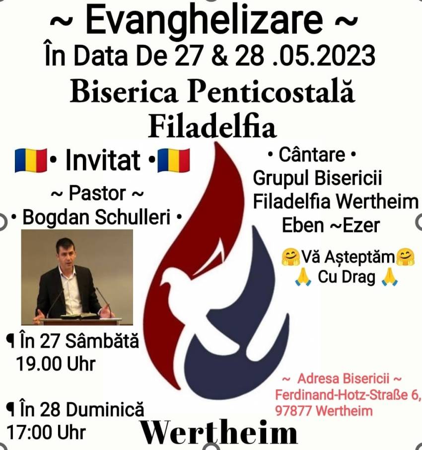 Bogdan Schulleri la Biserica Filadelfia Wertheim