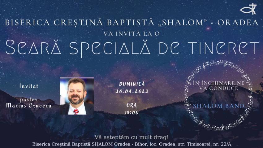 Marius Cruceru la Biserica Shalom Oradea