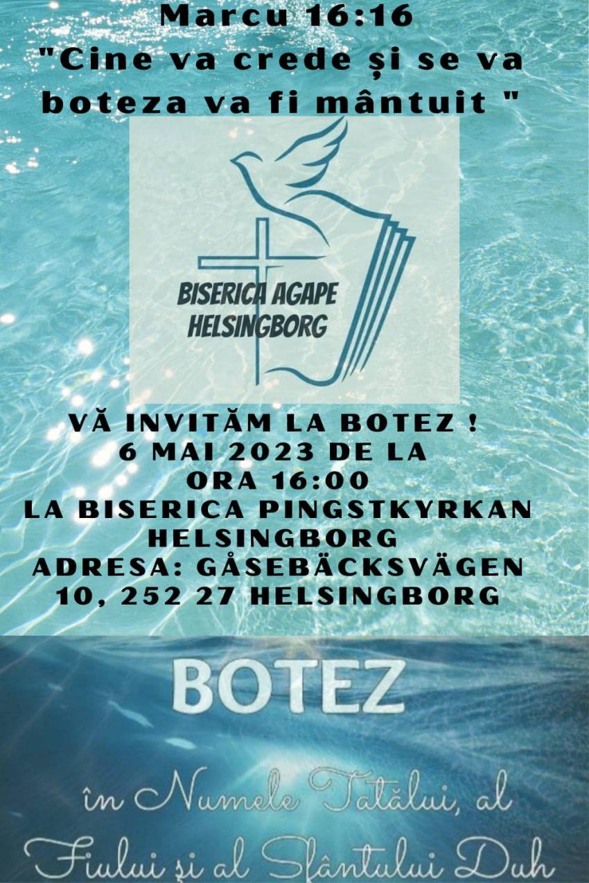 Botez la Biserica Pingstkyrkan Helsingborg