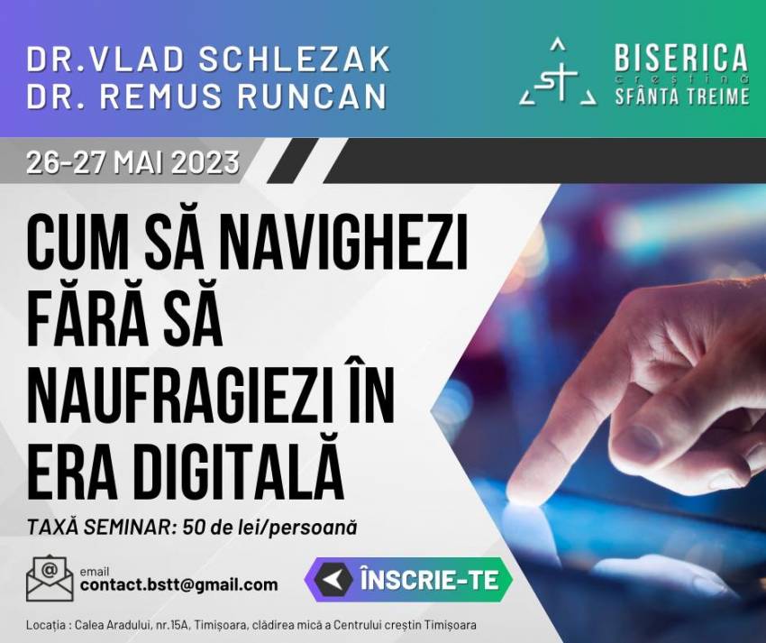 Seminar cu Vlad Schlezak și Remus Runcan la Biserica Sfânta Treime Timișoara