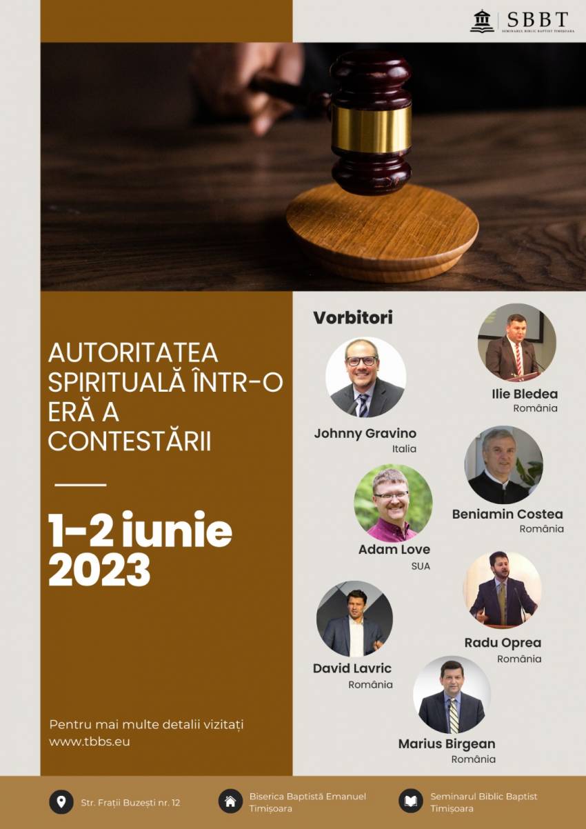 Conferință adresată slujitorilor creștini la Biserica Emanuel Timișoara