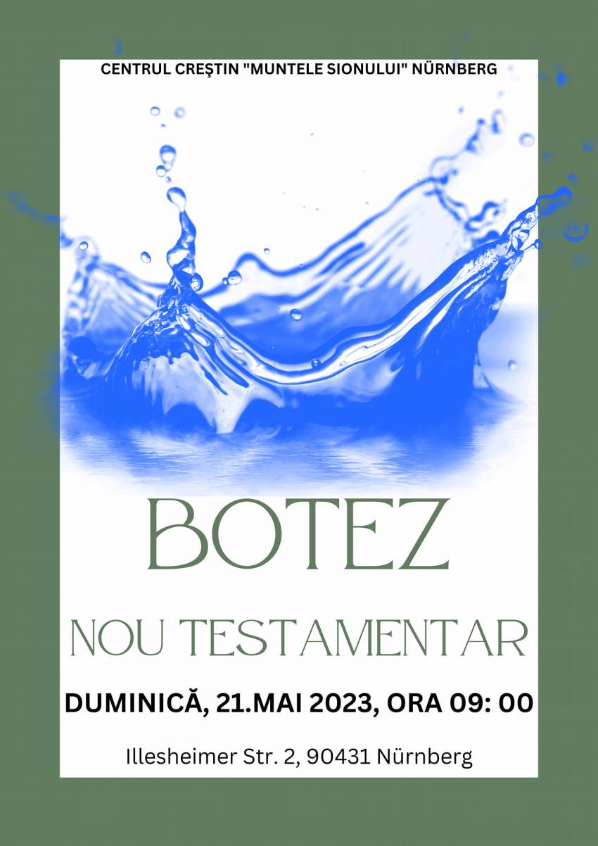 Botez la Centrul Creștin Muntele Sionului Nürnberg