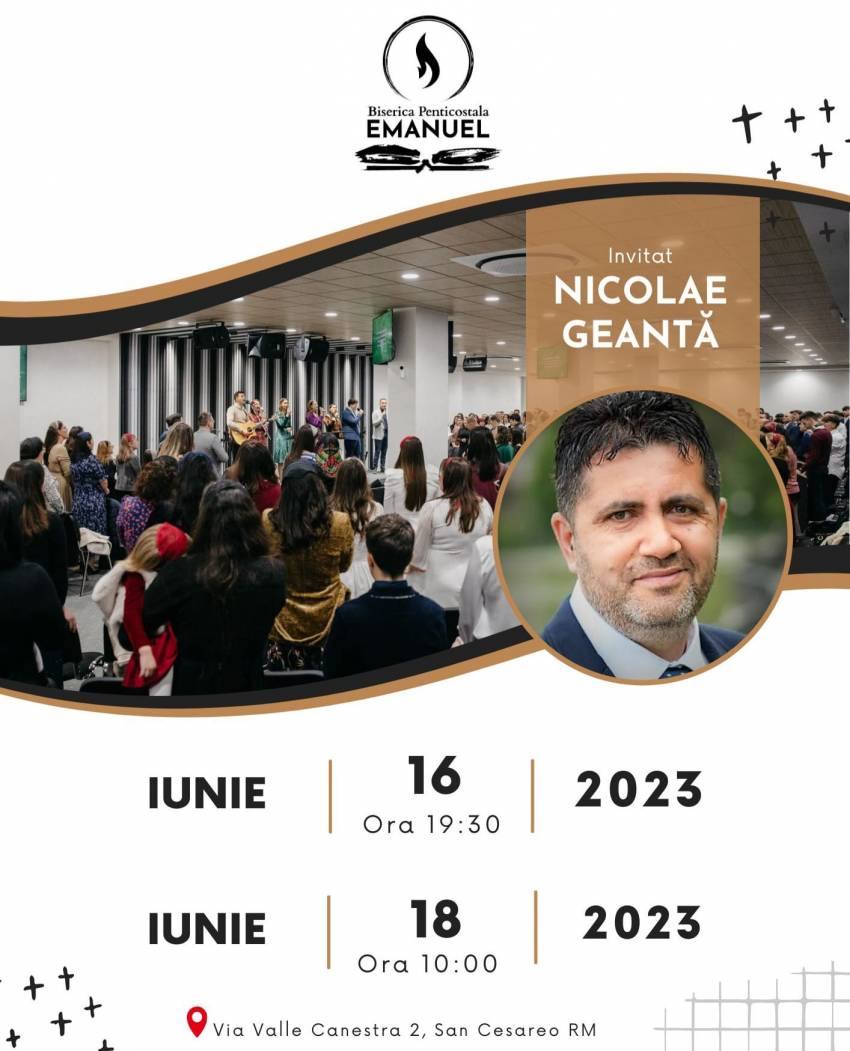 Nicolae Geantă la Biserica Emanuel Roma
