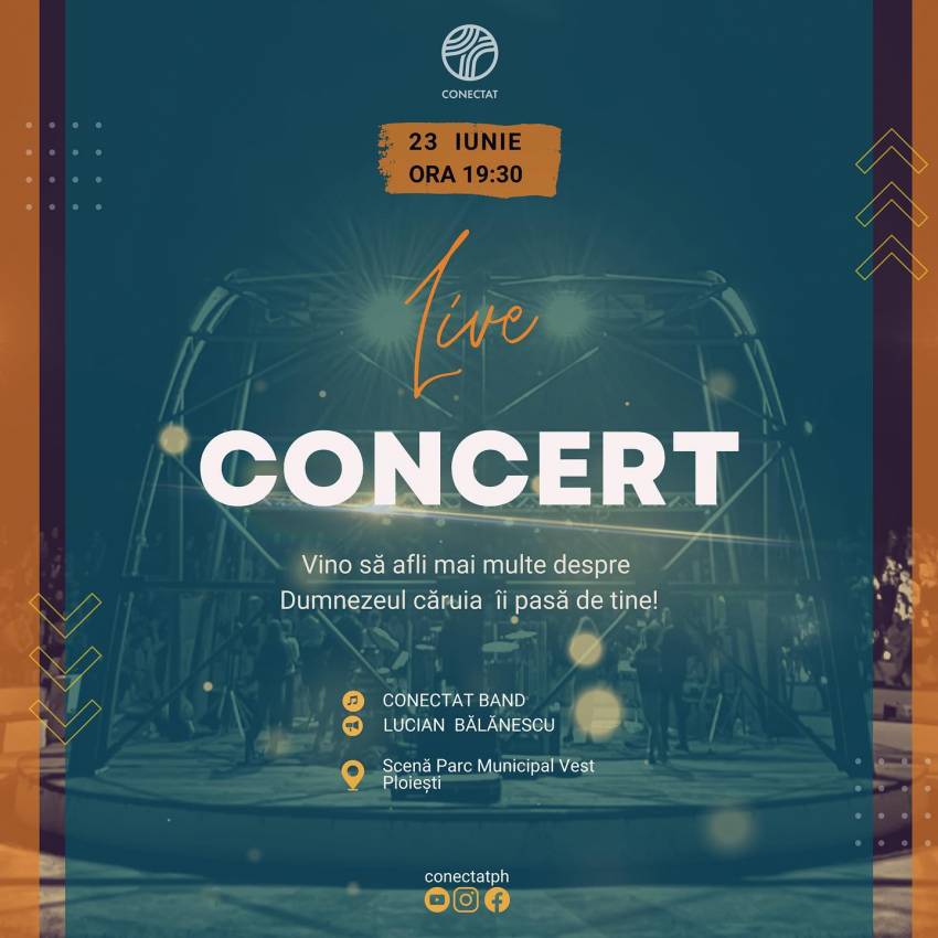 Concert CONECTAT BAND în Parcul Municipal Vest Ploiești