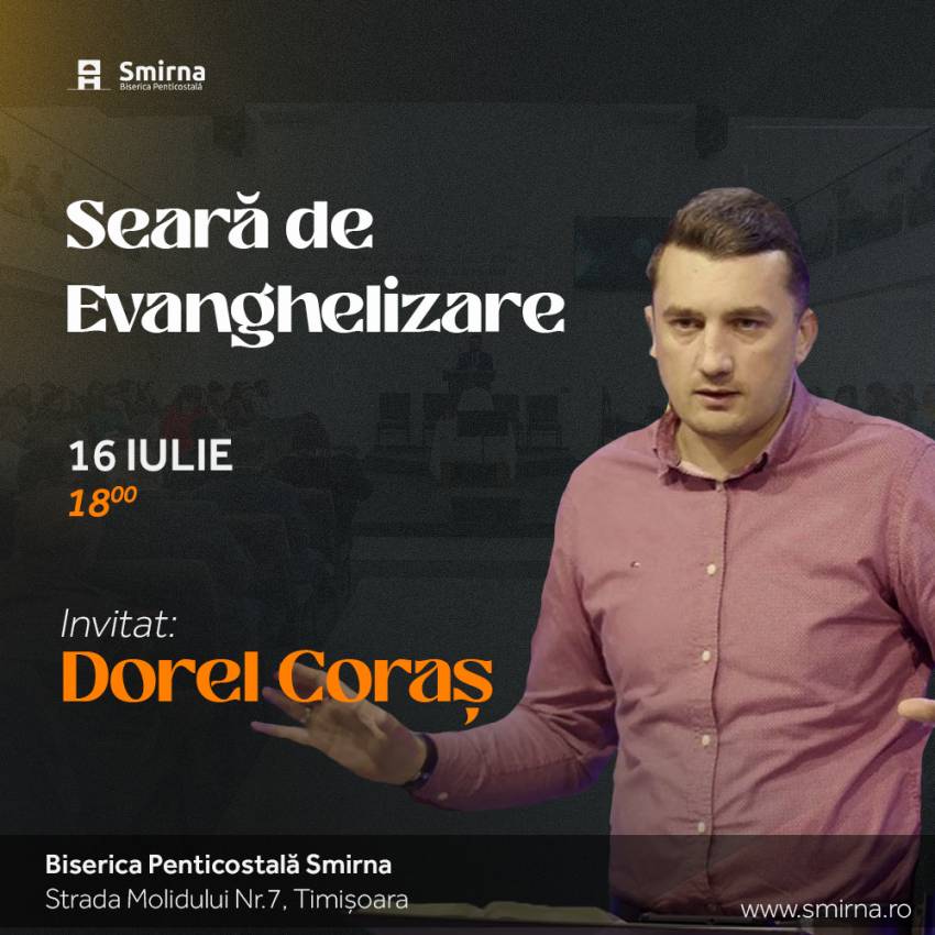 Dorel Coraș la Biserica Smirna Timișoara