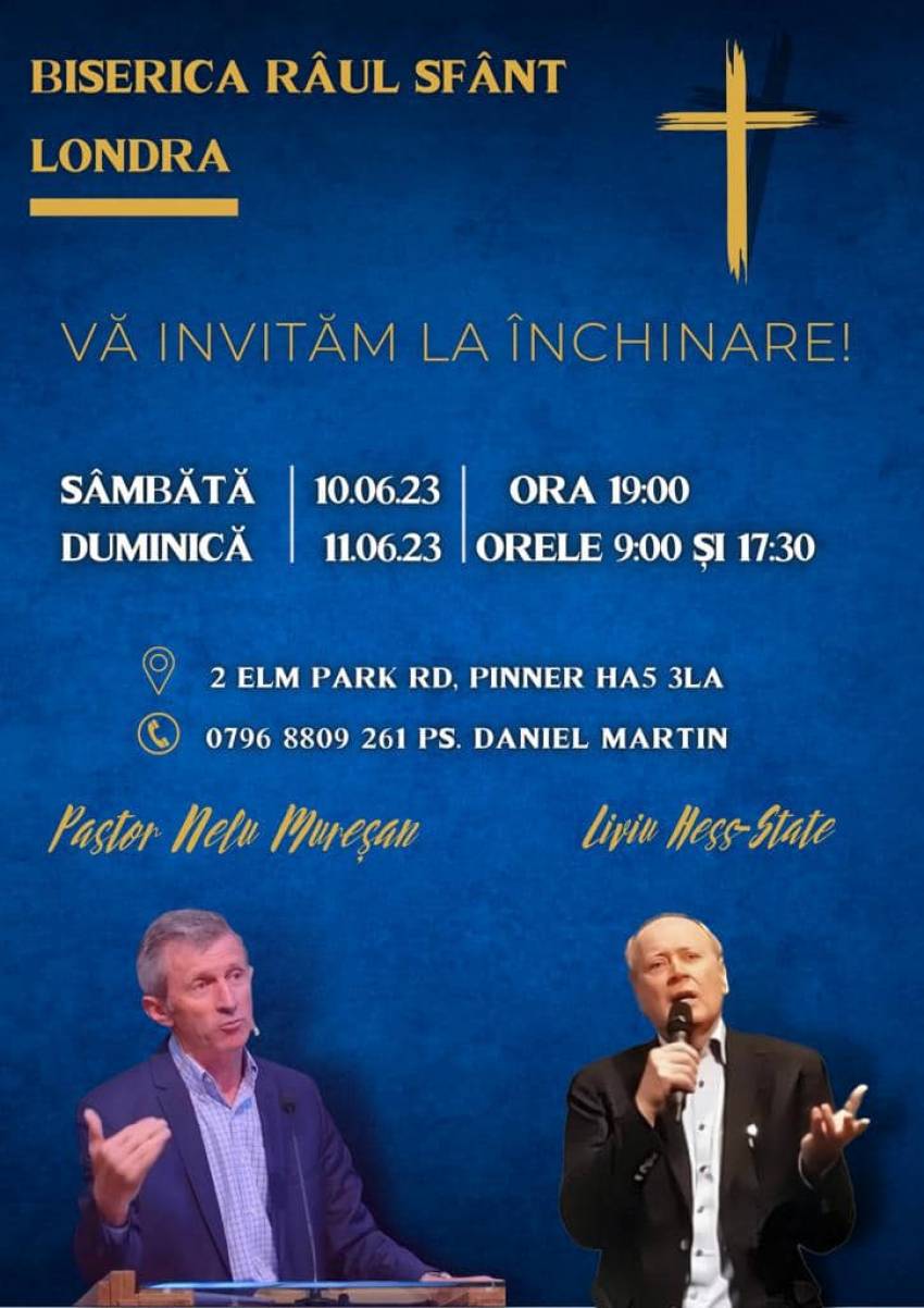 Nelu Mureșan la Biserica Apostolică Râul Sfânt Londra