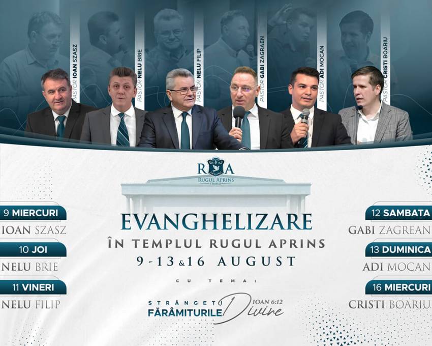 Seri de evanghelizare la Biserica Rugul Aprins Toflea