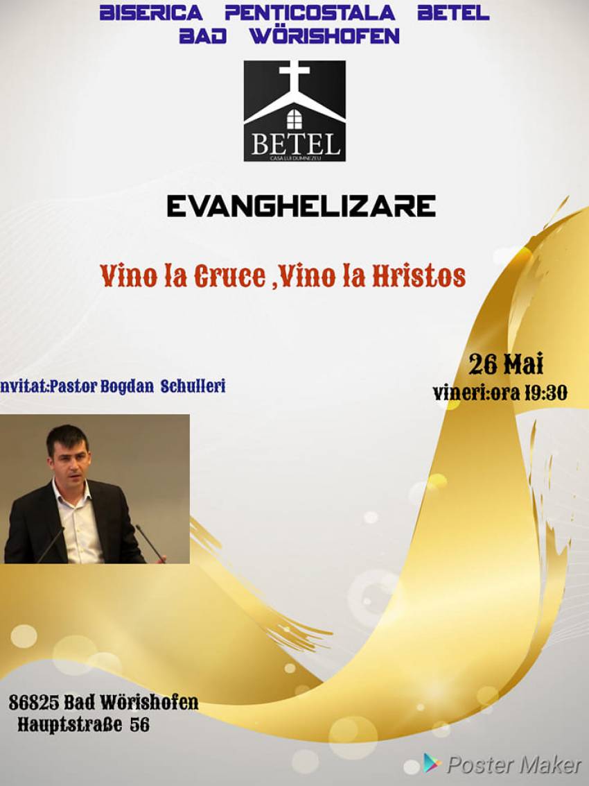 Evanghelizare cu Bogdan Sculleri la Biserica Betel Bad Worishofen