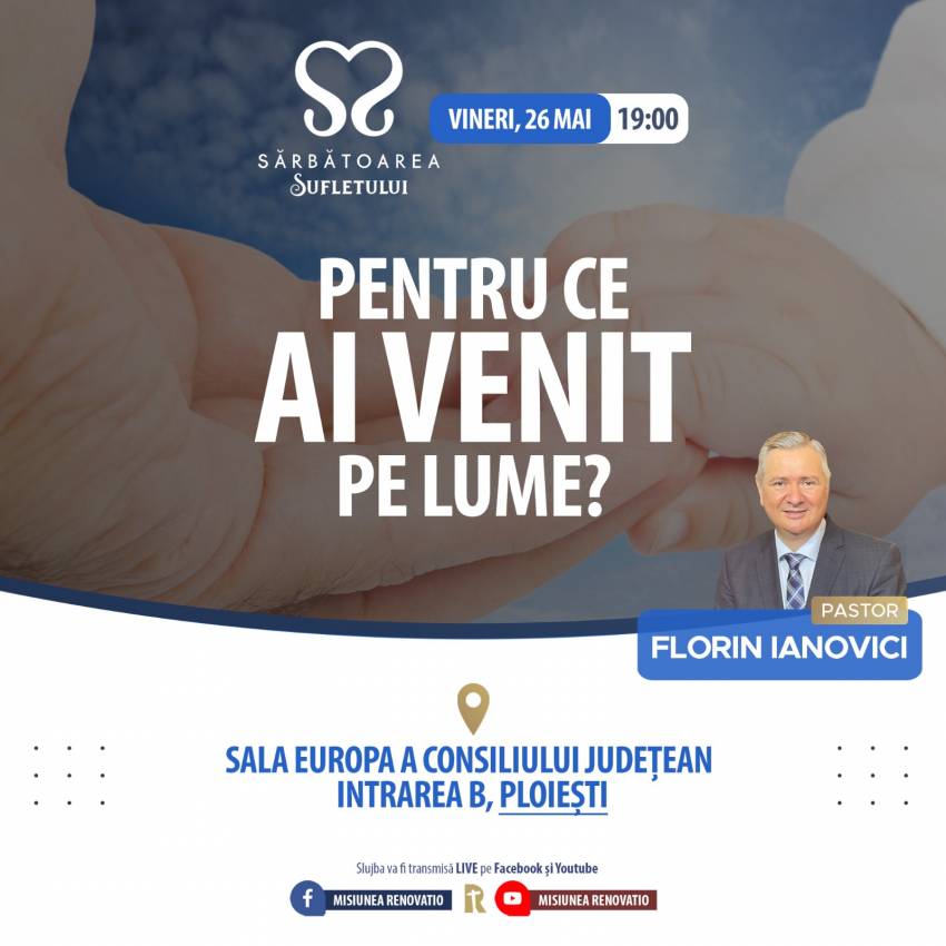 Sărbătoarea Sufletului cu Florin Ianovici la Ploiești