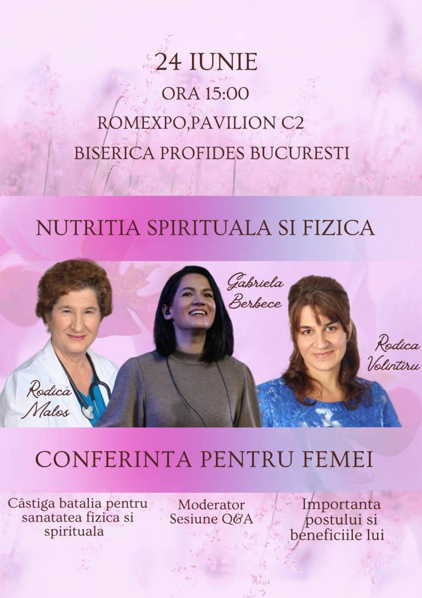 Conferință pentru femei la Biserica Profides București