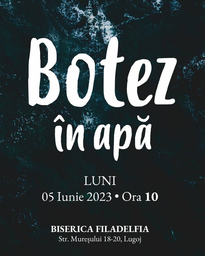 Botez la Biserica Filadelfia Lugoj