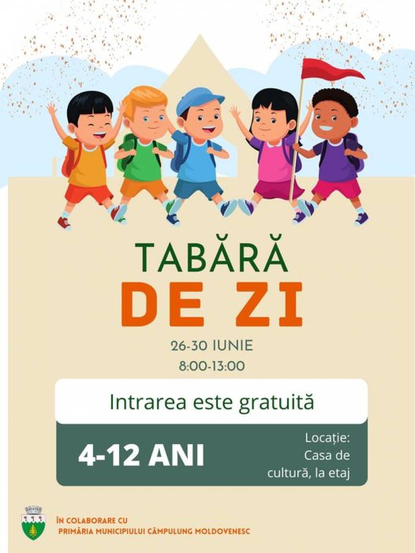 Tabără de zi la Casa de cultură Câmpulung Moldovenesc