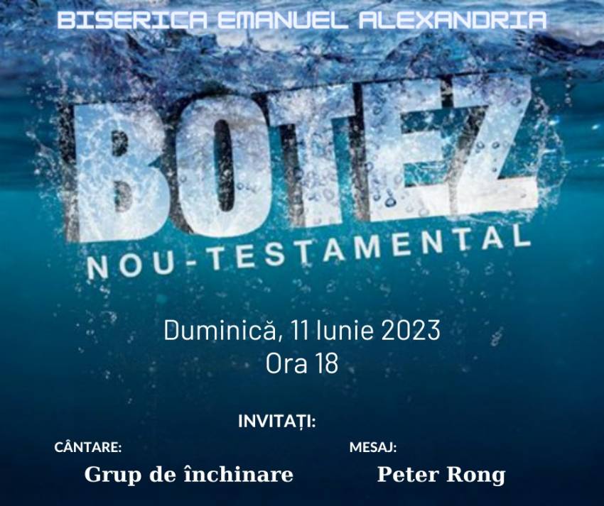 Botez la Biserica Emanuel Alexandria