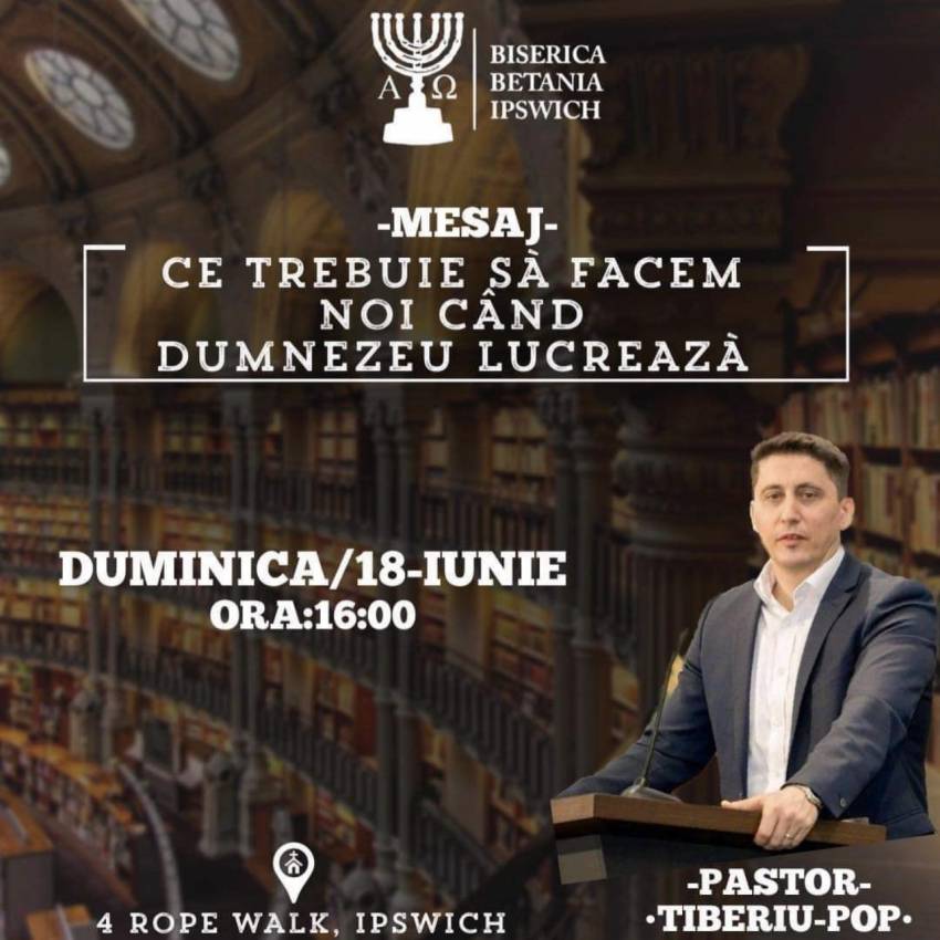 Tiberiu Pop la Biserica Betania Ipswich