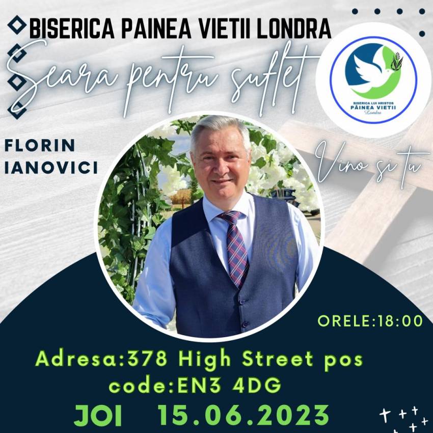 Florin Ianovici la Pâinea Vieții Londra