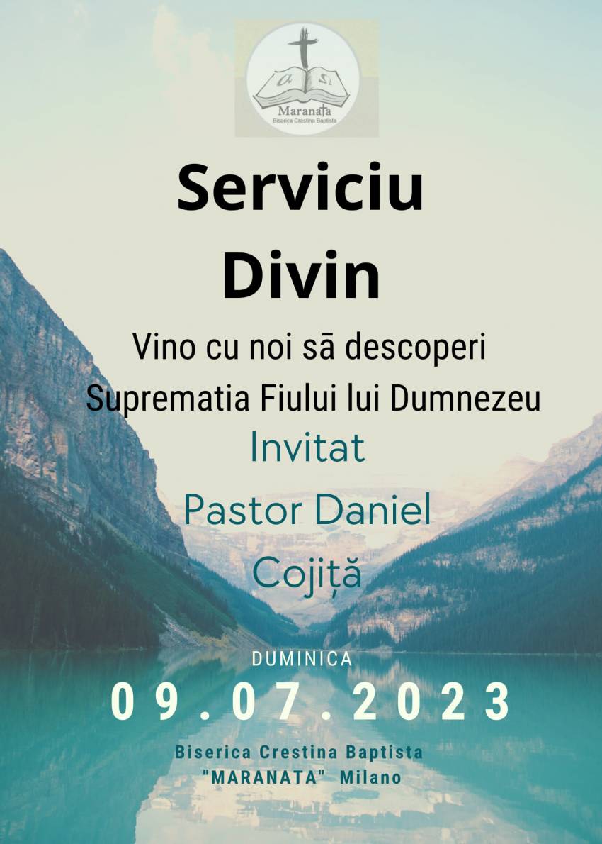 Daniel Cojiță la Biserica Maranata Milano