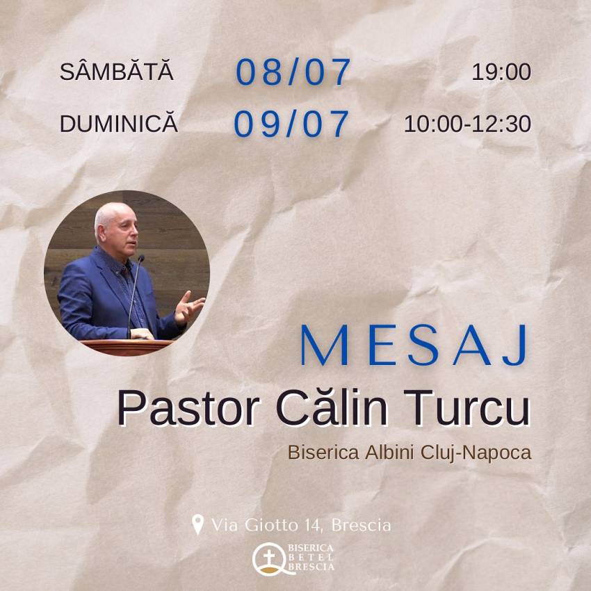Călin Turc la Biserica Betel Brescia