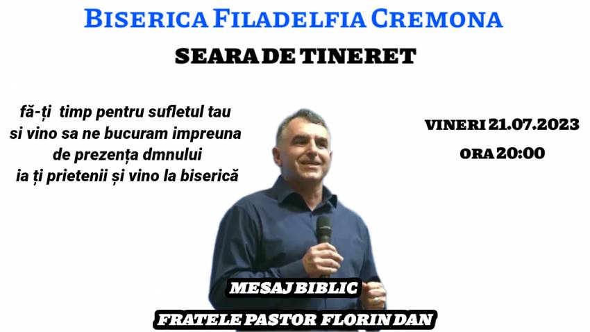 Florin Dan la Biserica Filadelfia Cremona