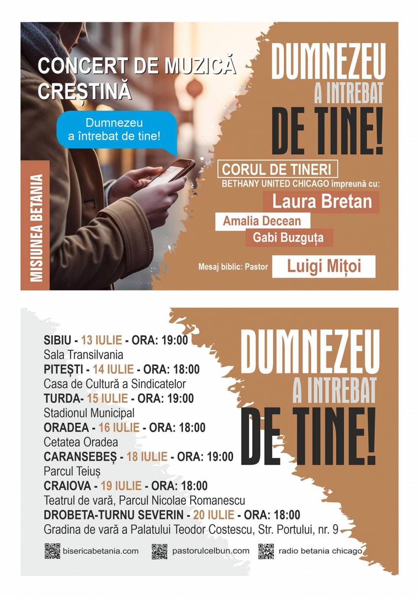 Misiunea Betania Chicago (Cor de tineri, Laura Bretan și Luigi Mițoi) Casa de Cultură a Sinducatelor Pitești