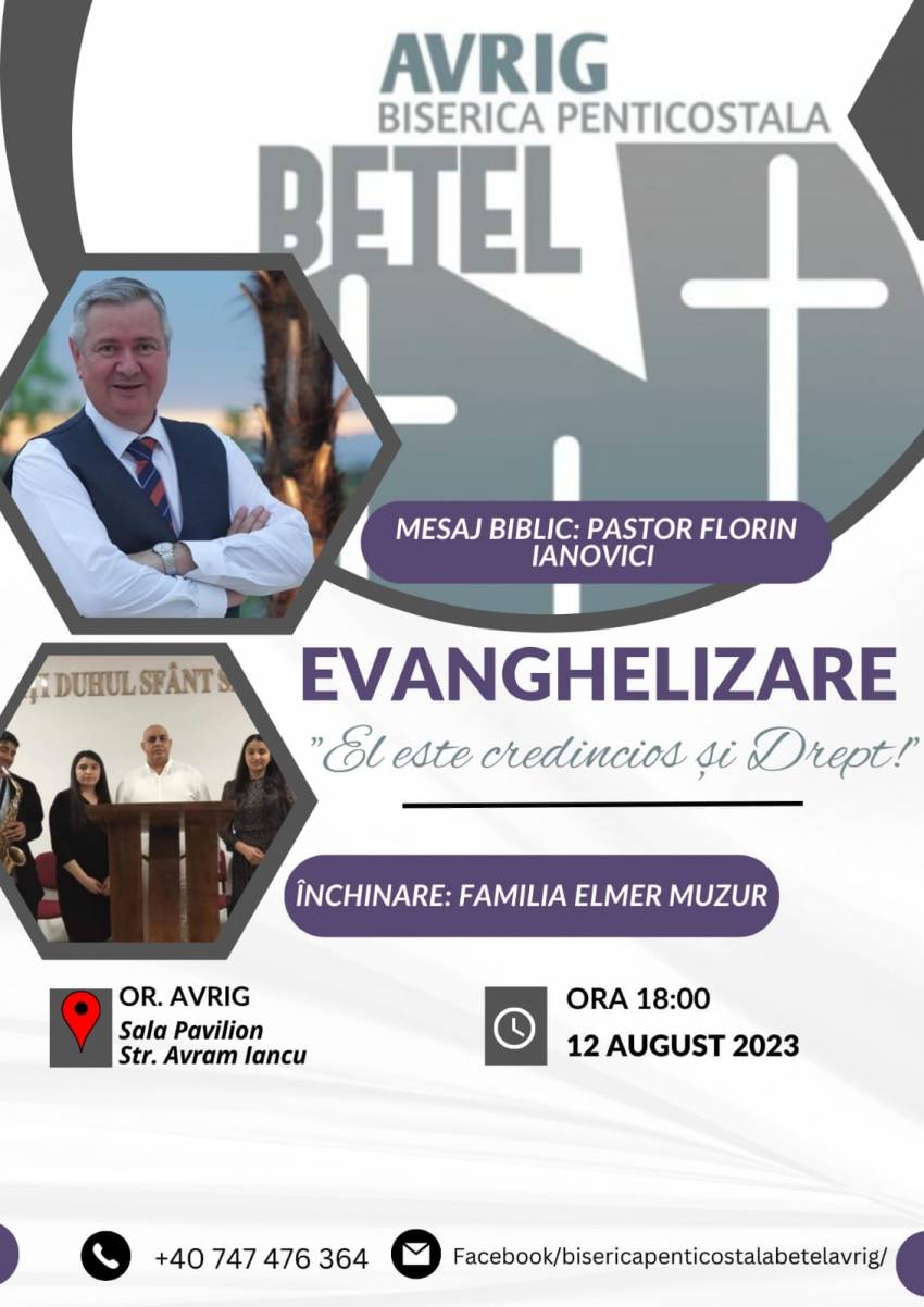 Evanghelizare cu Florin Ianovici la Biserica Betel Avrig