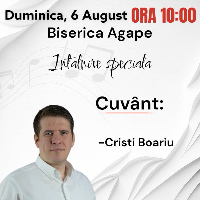 Cristi Boariu la Biserica Agape Bistrița