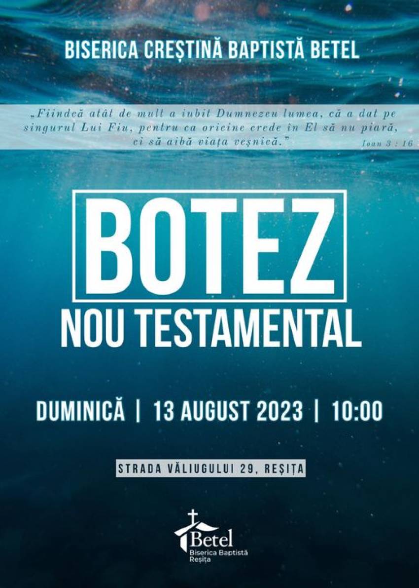 Botez la Biserica Betel Reşiţa