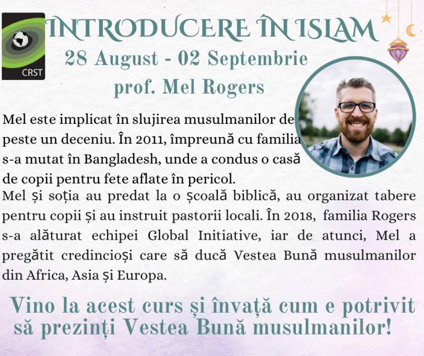 Cursul „Introducere în Islam” cu Mel Rogers la Centrul Român de Studii Transculturale