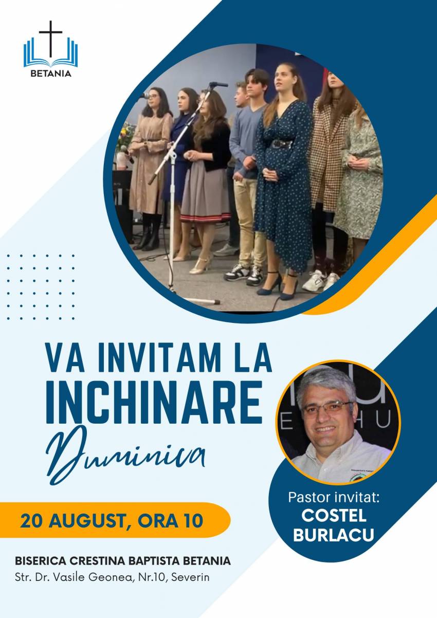 Costel Burlacu la Biserica Betania Drobeta-Turnu Severin