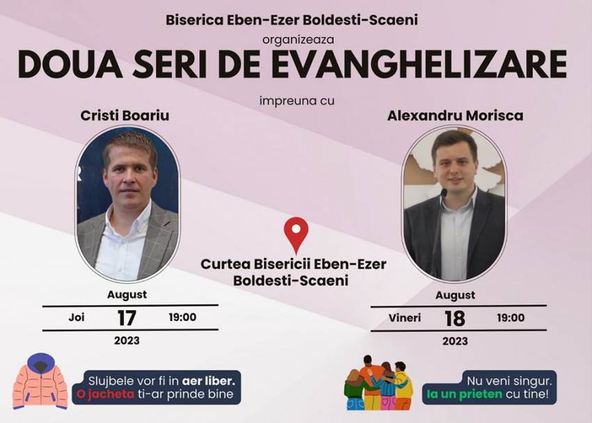 Cristi Boariu la Biserica Eben-Ezer Boldești-Scăeni