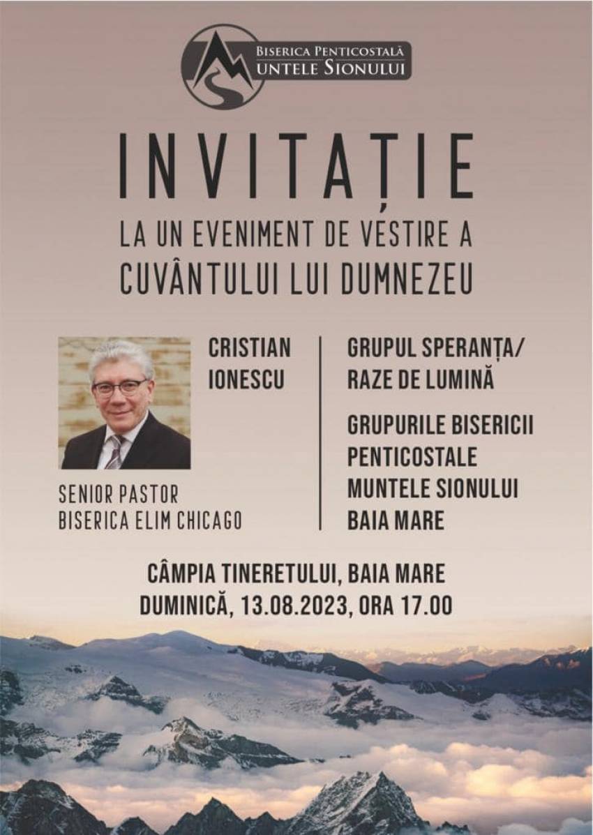 Evanghelizare cu Cristian Ionescu în Câmpia Tineretului Baia Mare