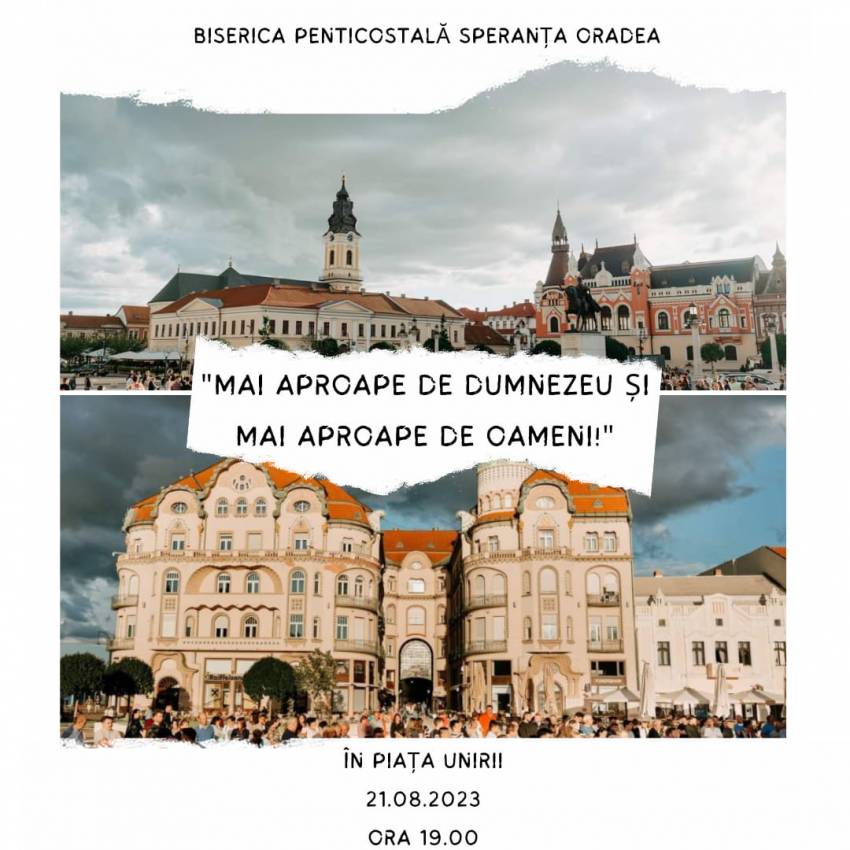Evanghelizare cu Teofil Paluț în Piața Unirii Oradea 