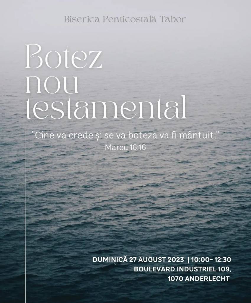 Botez la Biserica Tabor Bruxelles