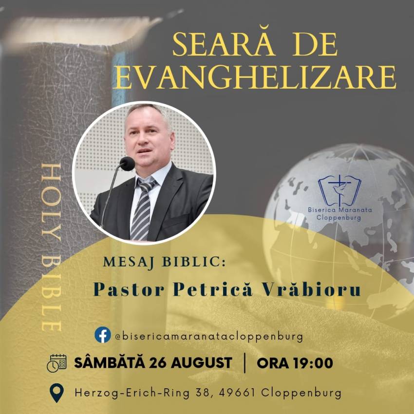 Petrică Vrăbioru la Biserica Maranata Cloppenburg
