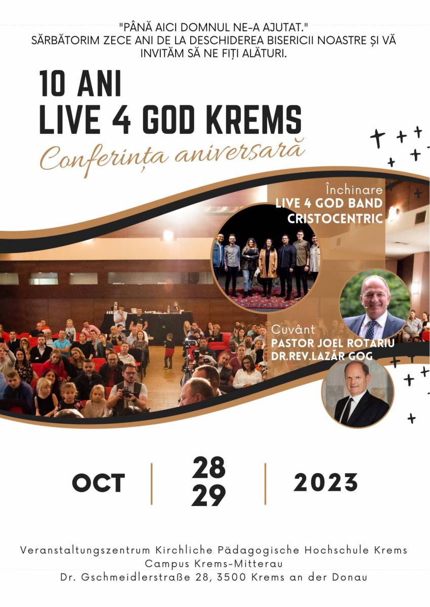 Aniversare 10 de ani la Biserica Live 4 God Krems