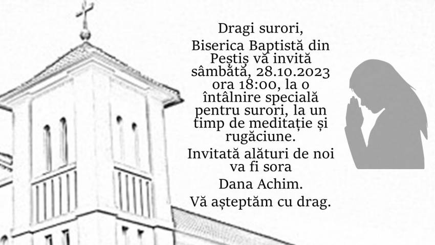 Întâlnire pentru surori la Biserica Baptistă Peștiș