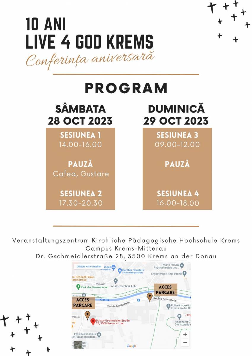 Conferință aniversară la Biserica Live 4 God Krems