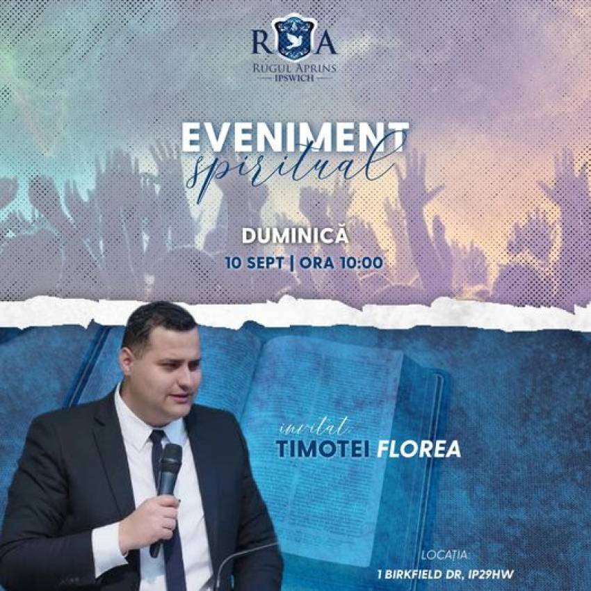 Timotei Floarea la Biserica Rugul Aprins Ipswich