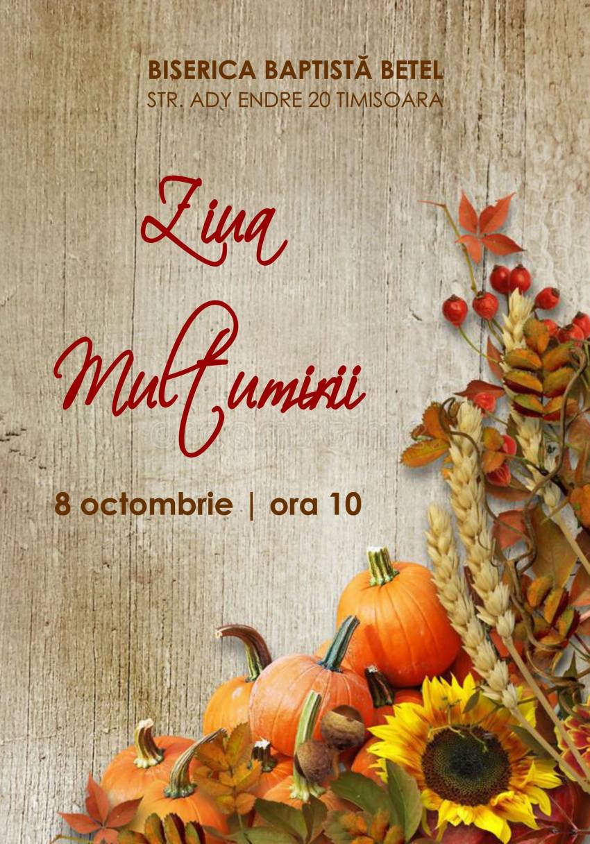Ziua Mulțumirii  la Biserica Betel Timișoara