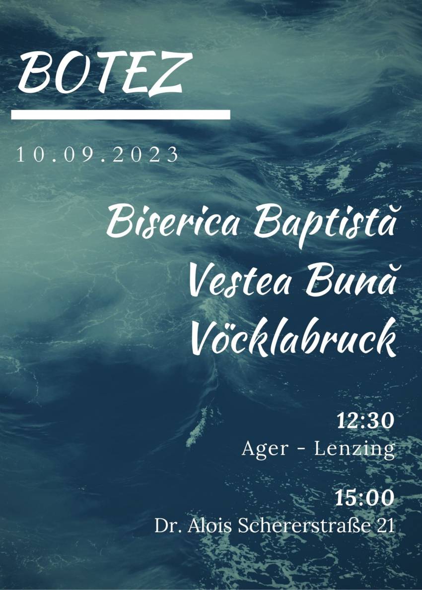 Botez la Biserica Vestea Bună Vöcklabruck