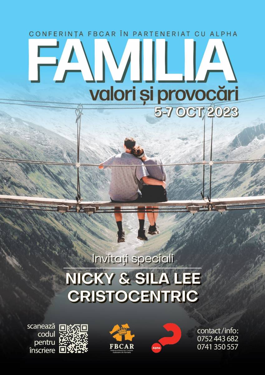 Conferință pentru familii cu Nicky și Sila Lee & Cristocentric la Cluj-Napoca