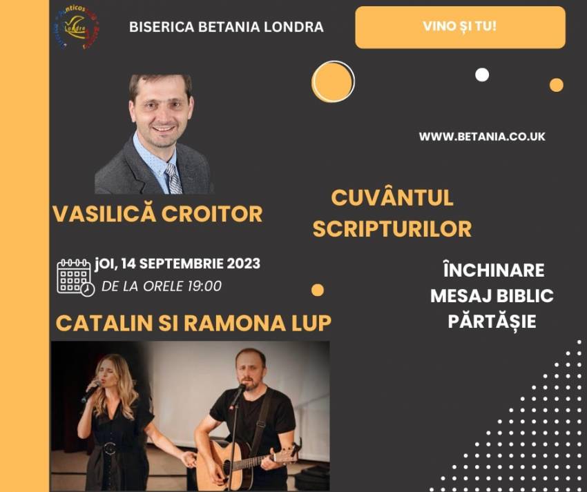 Vasilică Croitor și Cătălin & Ramona Lup la Biserica Betania Londra