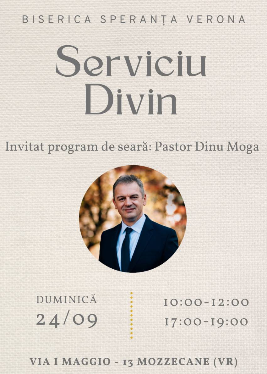 Dinu Moga la Biserica Speranța Verona