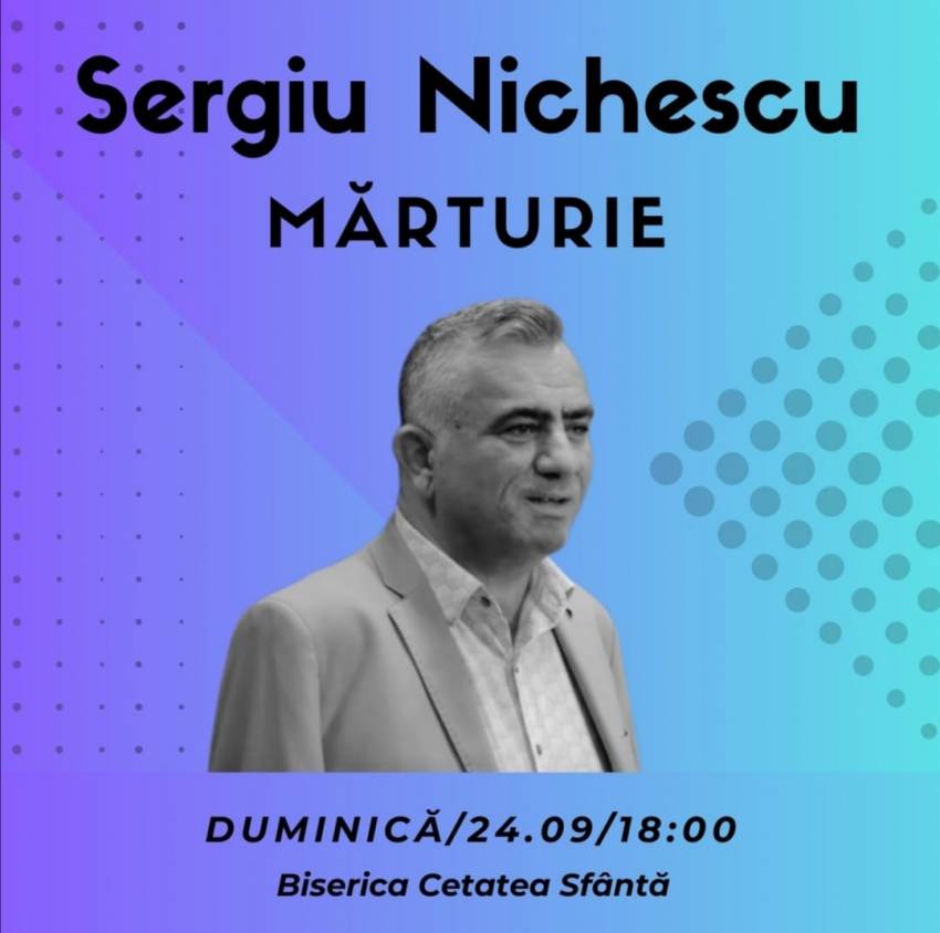 Sergiu Nichescu la Biserica Cetatea Sfântă Târgoviște