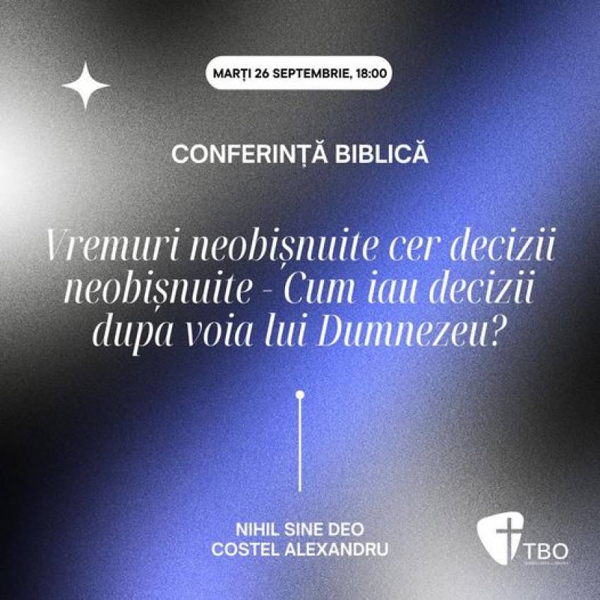 Conferință Biblică la Biserica Betel Oradea