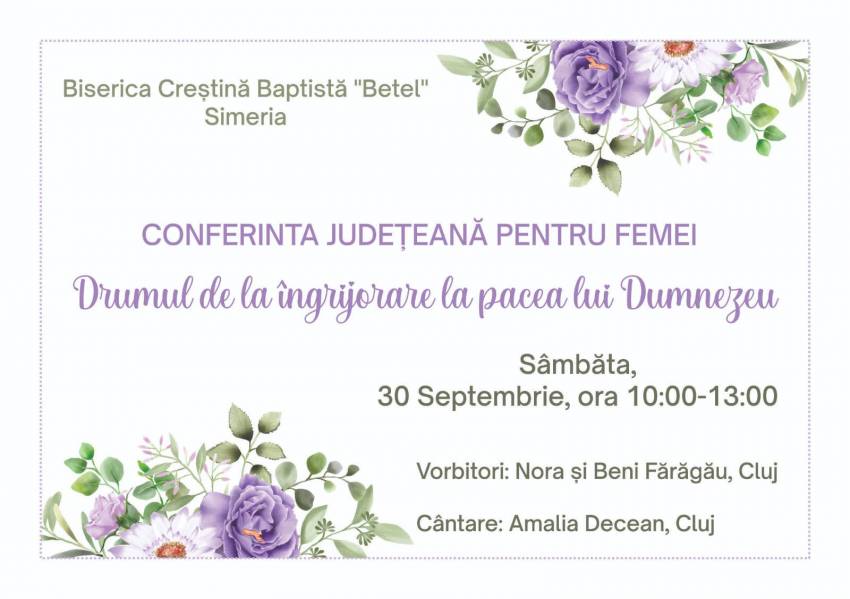 Conferință pentru familii la Biserica Betel Simeria