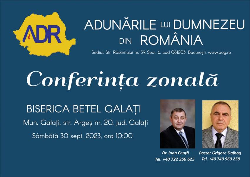 Conferință zonală la Biserica Betel Galați