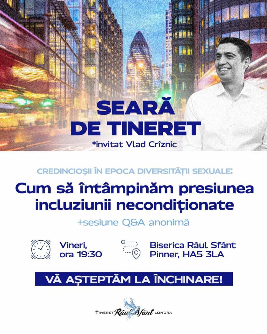 Vlad Crîznic la Biserica Apostolică Râul Sfânt Londra